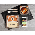 Eco-friendly 5 peças de bambu Kids Dinner Set